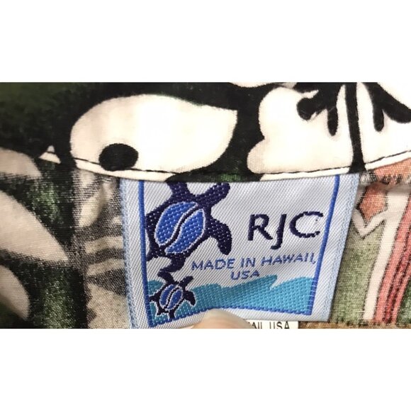 RJC Boys Authentic Hawaiian Button Down Shirt Size 6 Coconut Shell Buttons EUC - Picture 3 of 5